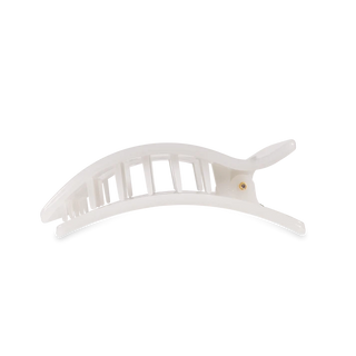 Coconut White Medium Flat Rectangle Hair Clip - Medium
