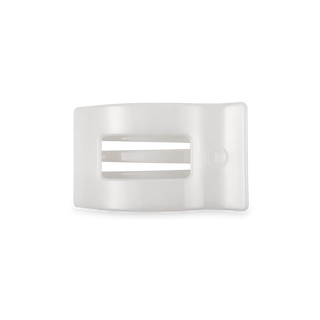Coconut White Small Flat Rectangle Hair Clip - Small