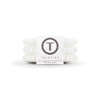 TELETIES Coconut White Small Hair Ties - Small