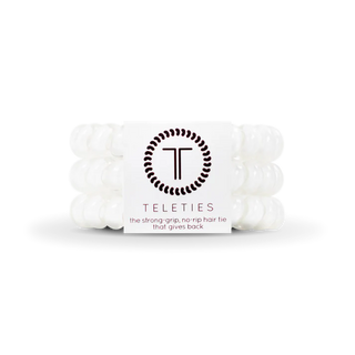TELETIES Coconut White Large Hair Ties - Large