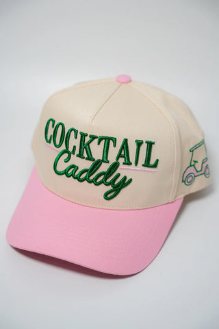 Cocktail Caddy Puff Embroidered Canvas Cap