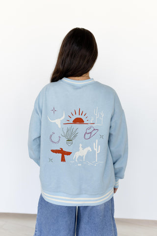Blue HOWDY Sweatshirt - Matching sweatpants available