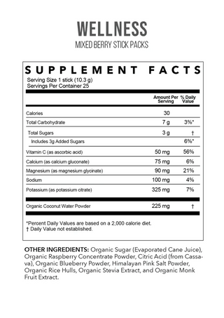 Rowe Casa Organics Mixed Berry Electrolytes | 25 Serving Stick Pack