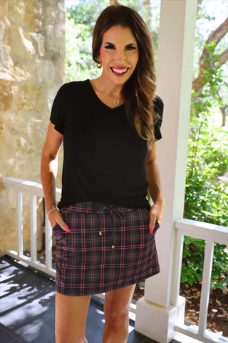 Ellie Plaid Skort