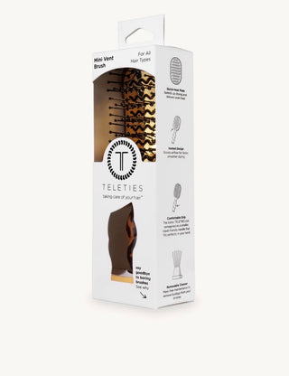 TELETIES Mini Vented Hair Brush - Tortoise