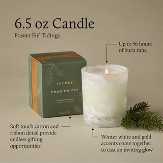 Thymes Frasier Fir Tidings Boxed Candle - 6.5 oz.
