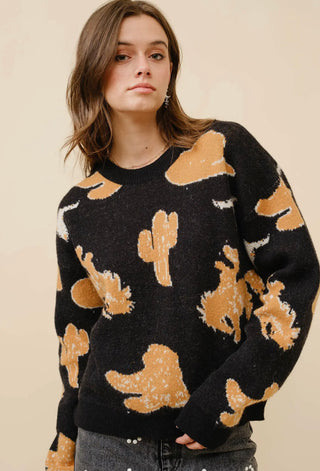 Western Motif Sweater