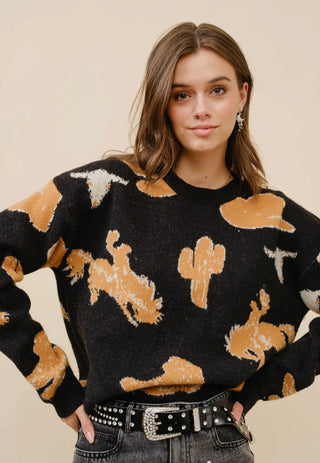 Western Motif Sweater