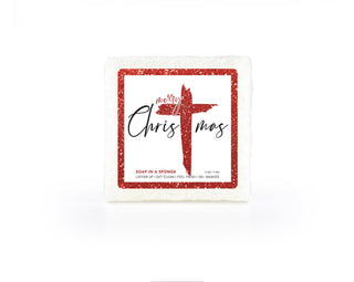 MERRY CHRISTMAS Soap in a Sponge