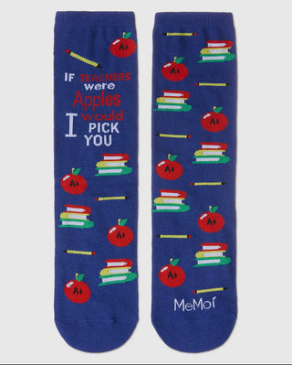 "If Teachers Were Apples" Greeting Card Socks