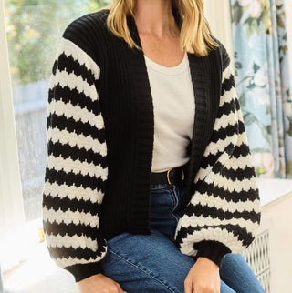 Pippa Black/White Cardigan