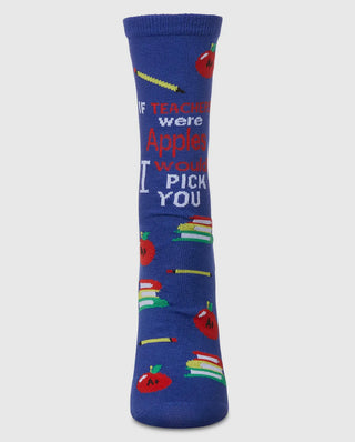 "If Teachers Were Apples" Greeting Card Socks