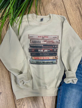 90s Rock Graphic Crewneck Sweatshirt