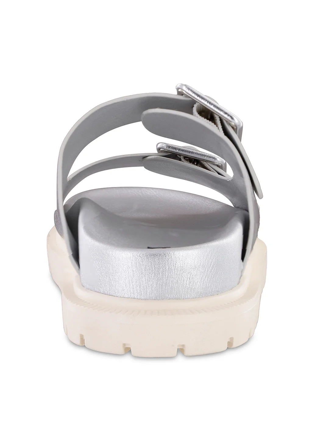 MIA Shoes Gen Silver Slide Sandals
