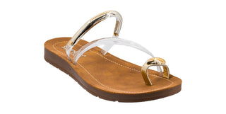 Corkys Hit the Strip Flat Sandal - Clear
