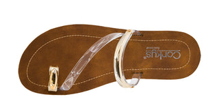 Corkys Hit the Strip Flat Sandal - Clear