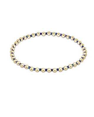 enewton Hope Grateful Bracelet - Blue Metallic is a bracelet made with gold and blue metallic colored beads. 