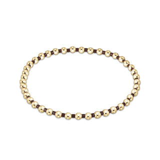 enewton Hope Grateful Bracelet - Chocolate is a bracelet made with gold and chocolate-colored beads. 