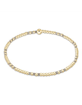 enewton Hope Joy Pattern 2mm Bead Bracelet - Taupe With A Twist