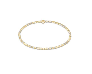 enewton Hope Joy Pattern 2mm Bead Bracelet - Milkshake is a gold and milkshake-colored beaded bracelet. 