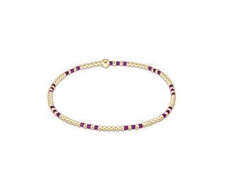 enewton Hope Joy Pattern 2mm Bead Bracelet - Fuchsia is a gold and fuchsia beaded bracelet. 