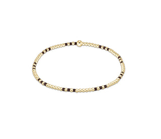 enewton Hope Joy Pattern 2mm Bead Bracelet - Chocolate is a brown and gold beaded bracelet. 