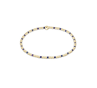 enewton Hope Sincerity Pattern 2mm Bead Bracelet- Blue Metallic is a gold and blue beaded bracelet