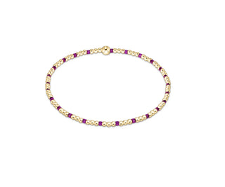 enewton Hope Sincerity Pattern 2mm Bead Bracelet - Fuchsia is a gold bracelet with fuchsia beads 