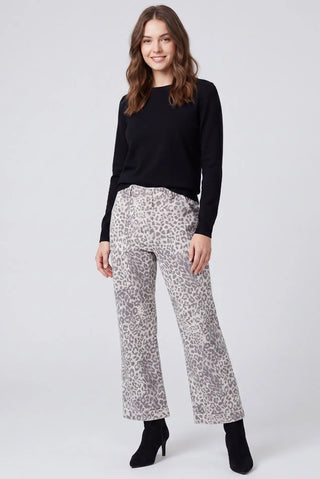 Animal Print Washed Pants