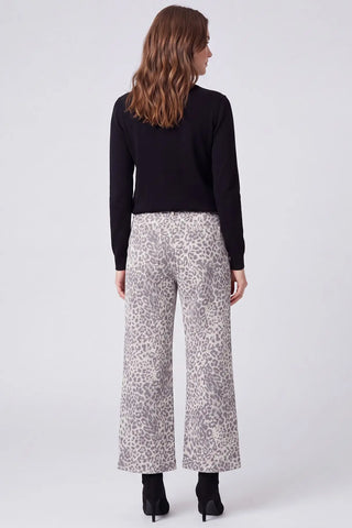 Animal Print Washed Pants