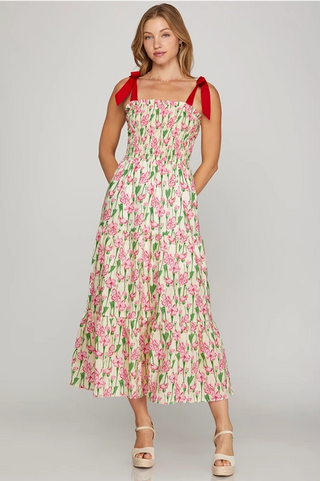 smocked tube maxi dress Urban Renewal Linen Smocked Convertible Halter Tube Maxi Dress