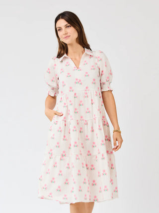 Molly Dress - Sweetbriar Stripe Pink