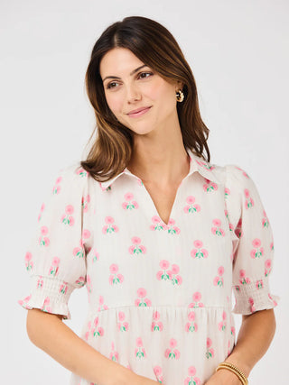 Molly Dress - Sweetbriar Stripe Pink