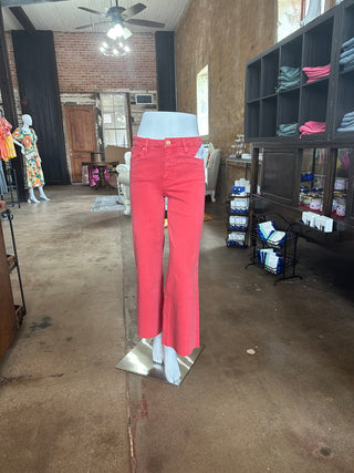 Kut from the Kloth Meg Wide Leg Pants in Strawberry