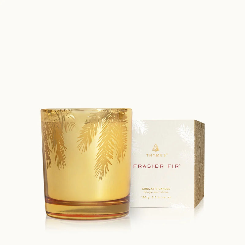 Thymes Frasier Fir Gilded Gold Poured Candle