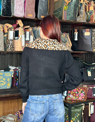 Leopard Collared Sweater