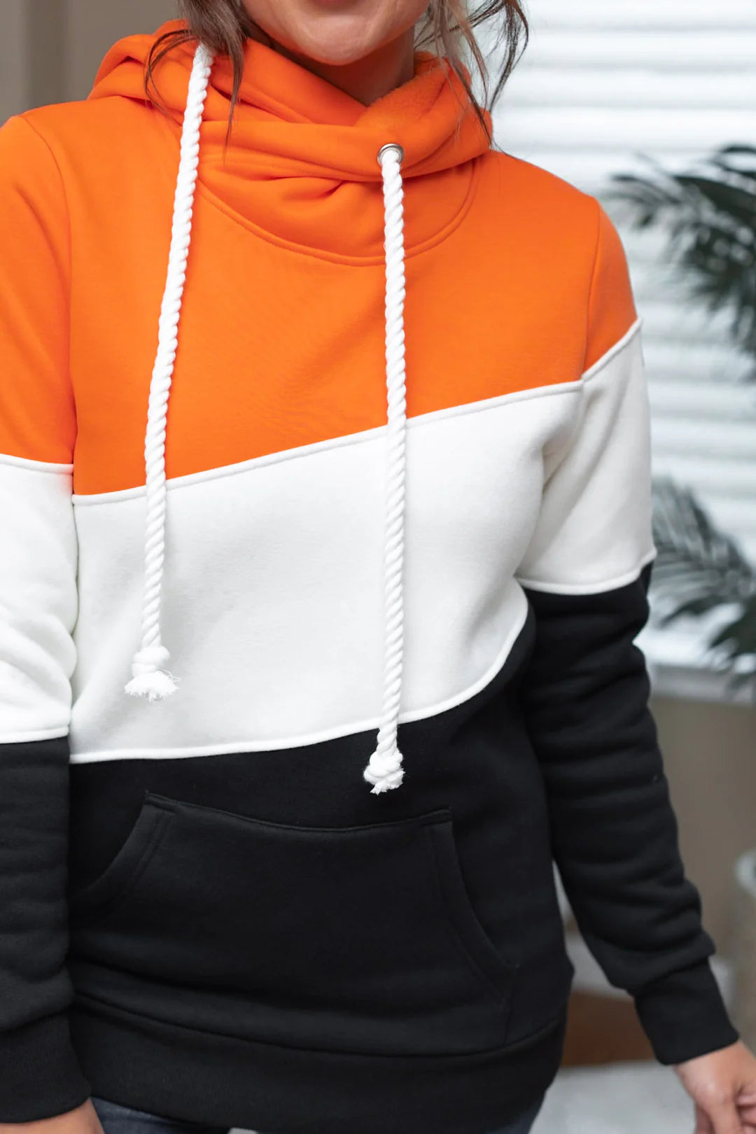 Orange black and white hoodie hotsell