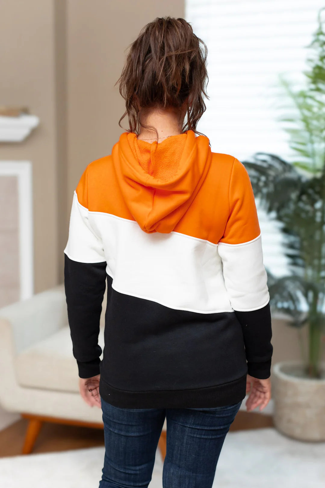 Orange and white hoodie 2025