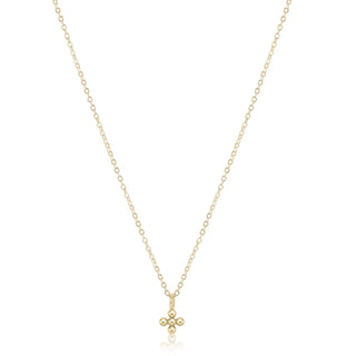 enewton 16" Necklace Gold - Classic Beaded Signature Cross Charm