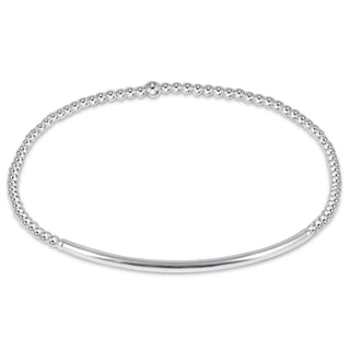 enewton Classic Sterling 2mm Bead Bracelet - Bliss Bar Sterling is a beaded sterling silver bracelet with a solid silver bar