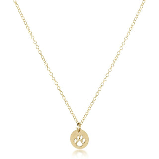 enewton 16" Necklace Gold - Paw Print Small Gold Disc