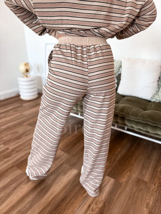 Long Sleeve Cinnamon Sugar Stripe Set