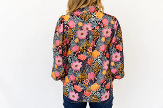 Petal Punch Long Sleeve Button Up Blouse
