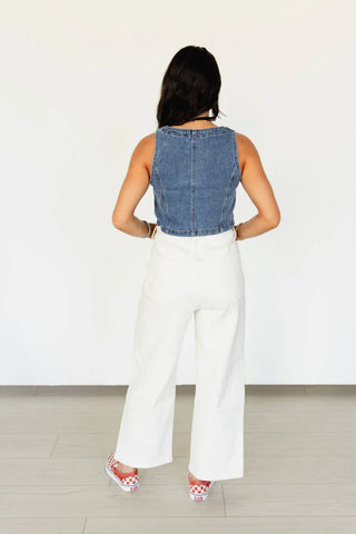 "Howdy" High Rise Wide Leg Jeans