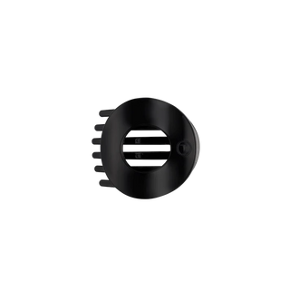 Teleties Jet Black Small Flat Open Circle Hair Clip