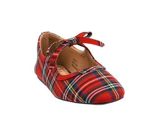 Corkys Hey Girl Layover Mary Jane Flat - Red Plaid
