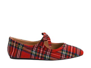 Corkys Hey Girl Layover Mary Jane Flat - Red Plaid