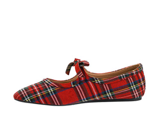 Corkys Hey Girl Layover Mary Jane Flat - Red Plaid