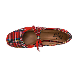 Corkys Hey Girl Layover Mary Jane Flat - Red Plaid