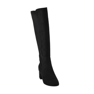Corkys Hey Girl Made You Look Knee High Boot - Black Faux Suede